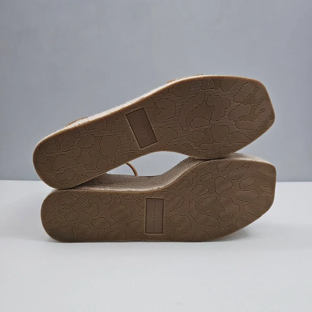 Veronica Beard Gianna Espadrille Wedge Sandal 10 Brown Suede Ankle Strap NEW
